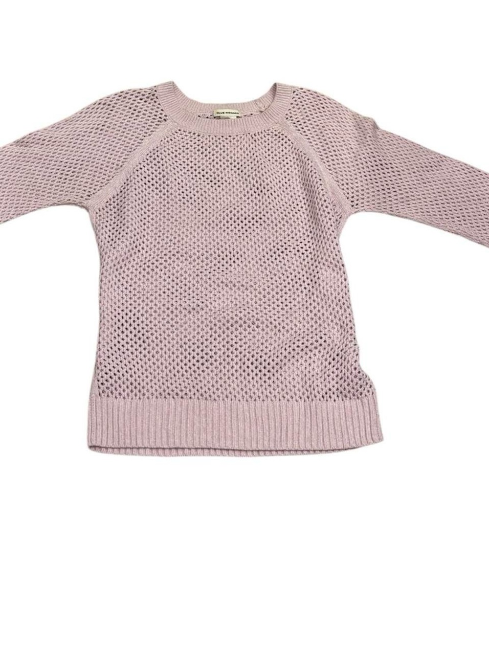 Club Monaco Light Pink Open-Weave Crewneck Sweater